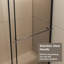 Porte de douche en verre, porte de douche coulissante à double usage, panneau de verre épais de 1/4 pouce avec poignée en acier inoxydable, barre de support