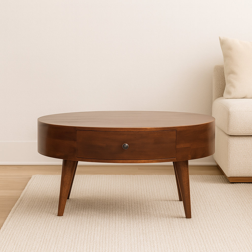 Aristidou Solid Wood Top Coffee Table Millwood Pines