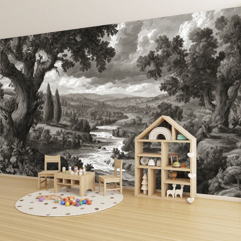 Papier peint adhésif auto-adhésif moderne pour la chambre à coucher L 69 po x l 96 po Peel and Stick