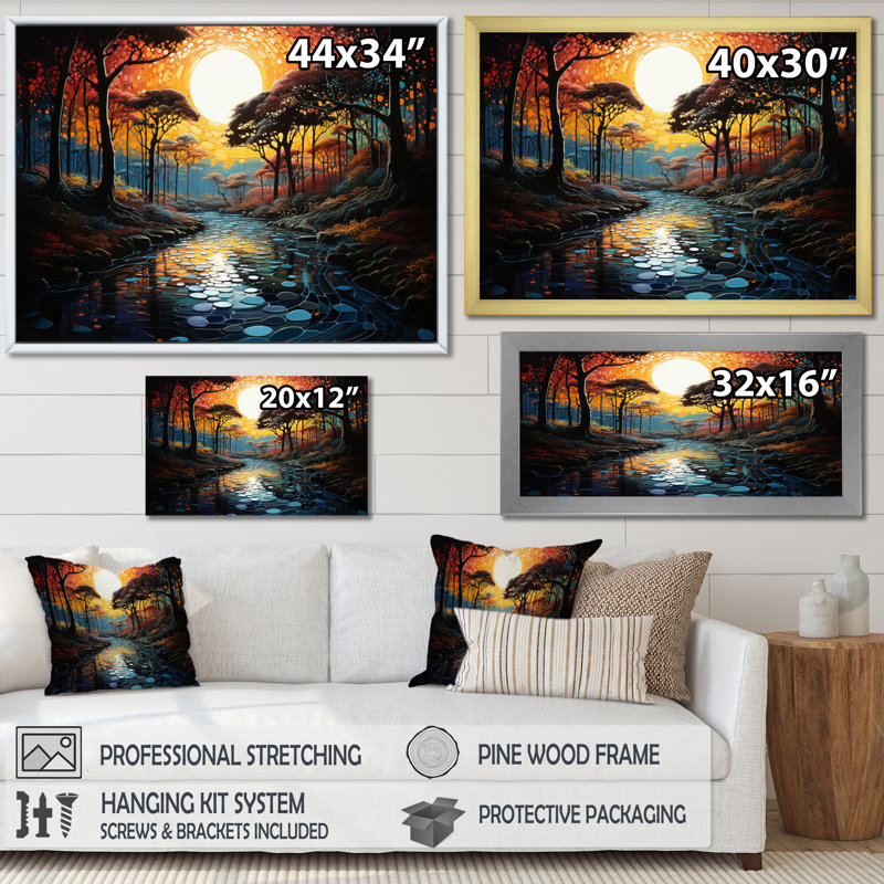 «Bishan Forest Harmony of Elements I», reproduction, H 12 po x l 20 po x P 1 po, Toile tendue