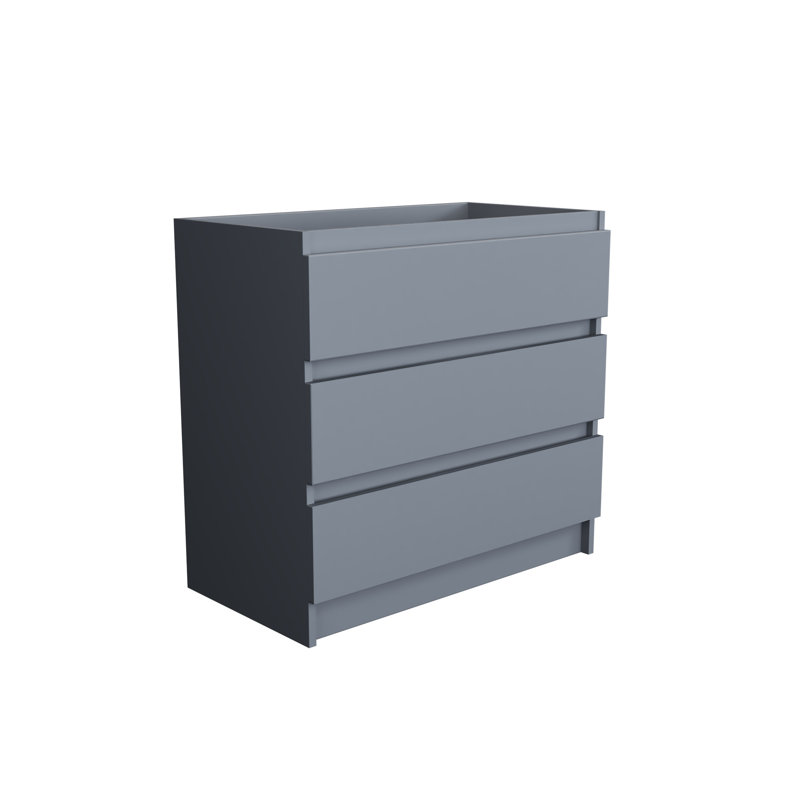 Hagerstown 36'' Single Bathroom Vanity with Resin Top, Gray