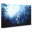 White Wolves In The Forest In Abstract - Wrapped Canvas Painting-55301538