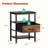Nightstand with Built-in Charging Station, Bedside Table with Adjustable Fabric Drawer and 3-Tier Storage End Table-137114249