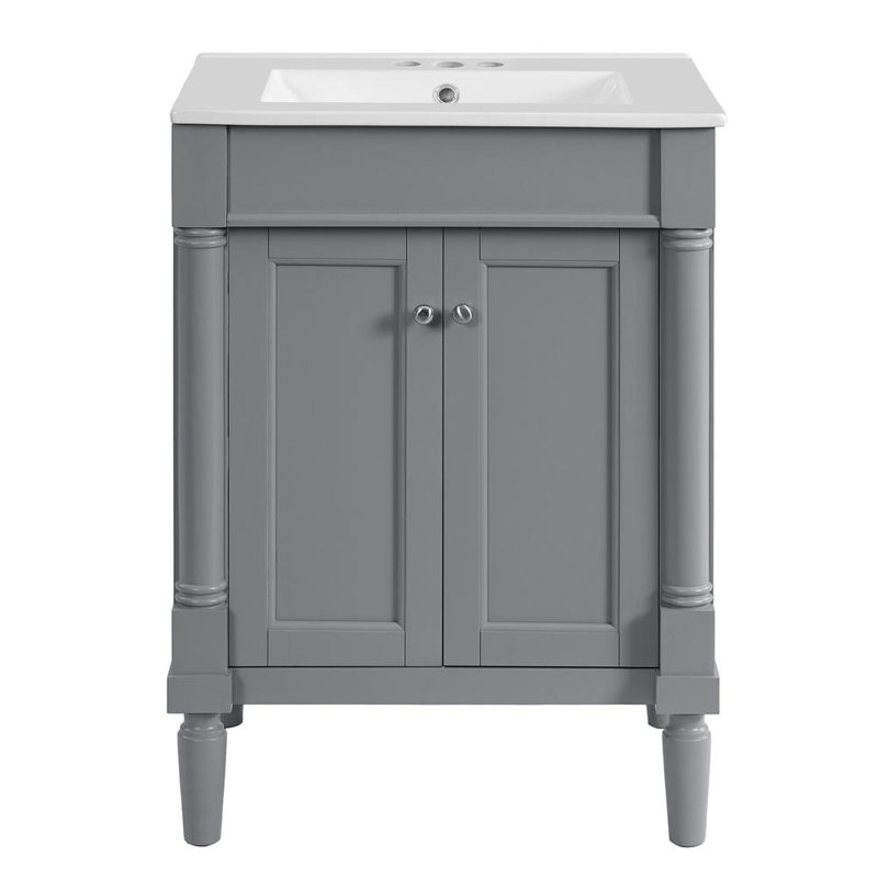 Meuble-lavabo 24 po, Gris foncé