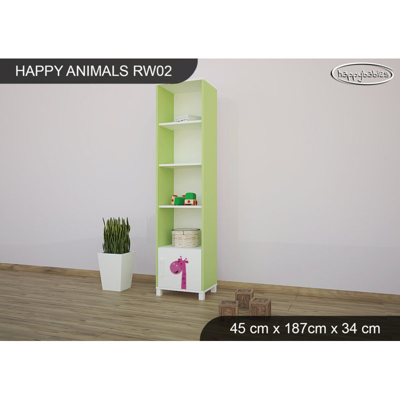 187cm H X 45cm W Cube Unit Kids Bookcase, Green
