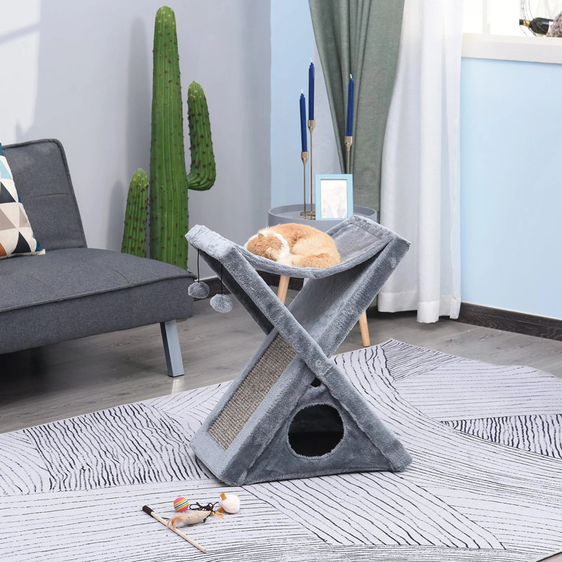 Terry Scratching Post, Grey
