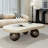 48.4'' Cloud - Shaped Wood Coffee Table with Three Round Balls-819455149-819455150