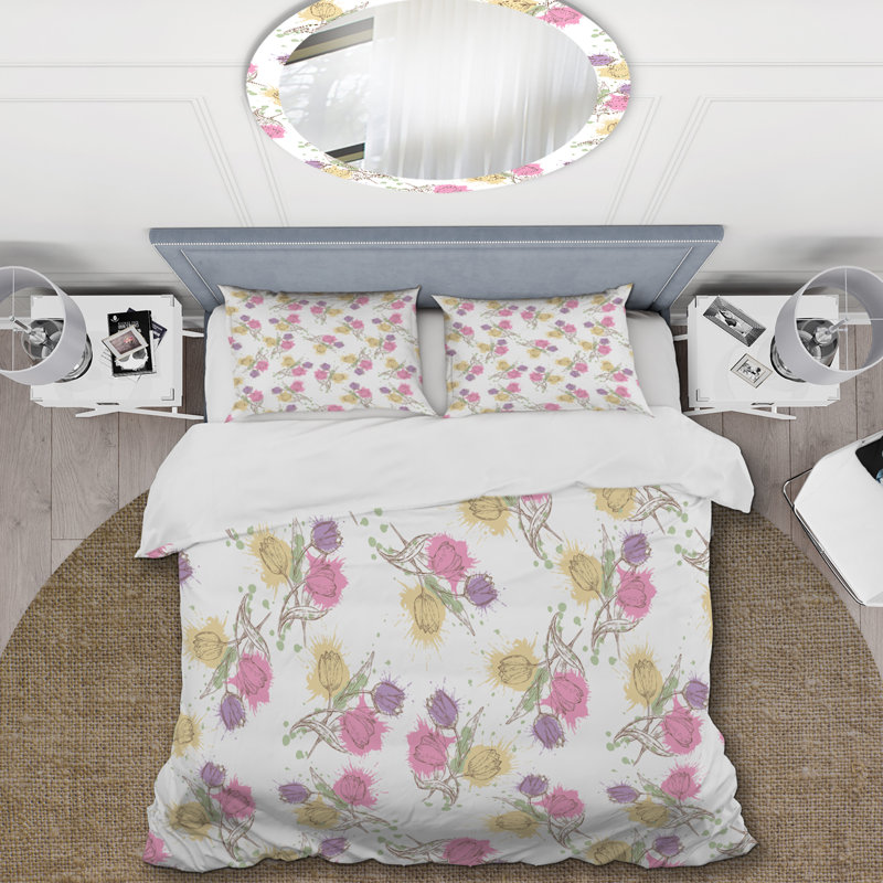 Ensemble de housse de couette rose et doré - Cabin & Lodge, Housse de couette pour très grand lit et 2 très