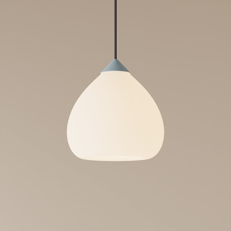 Gulp Pendant Light, 14.6" H x 9.45" W x 9.84" D, Black, Blossompink