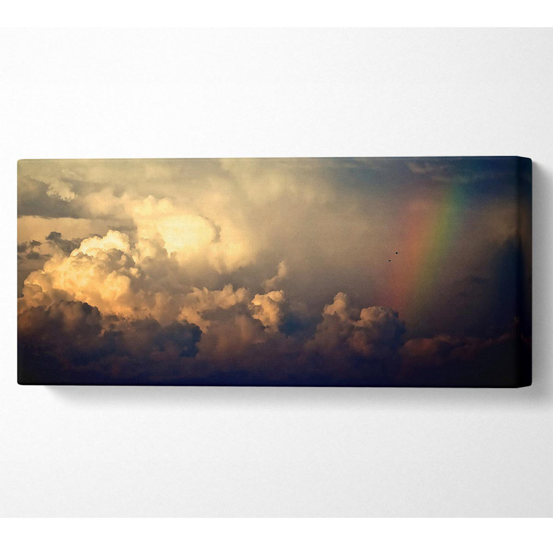 Sturmwolken und Regenbogen - Kunstdrucke auf Leinwand - Wrapped Canvas