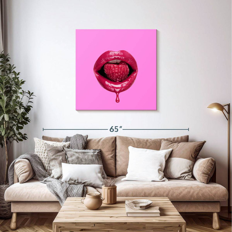 Shuttleworth Raspberry Lips, 36" H x 36" W