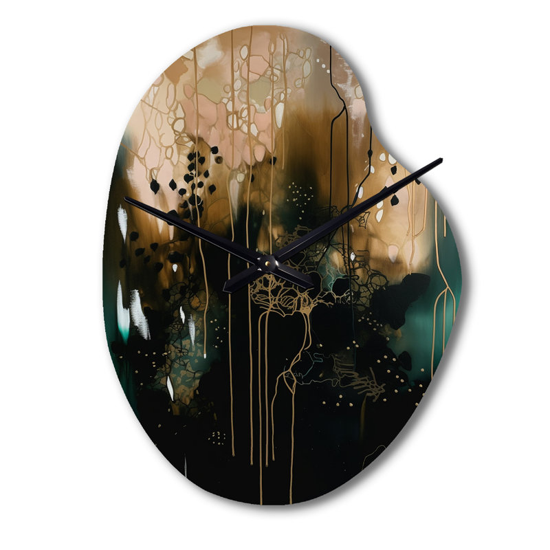Horloge murale Wallin Black Chaos III - Abstract, Petit