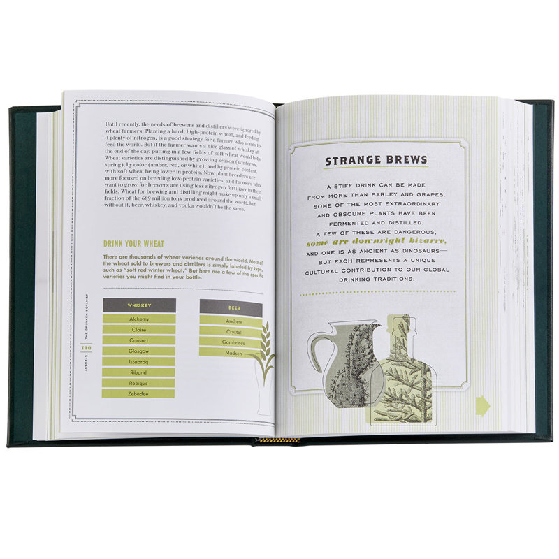 Graphic Image The Drunken Botanist Coffee Table Book, Leather, Green