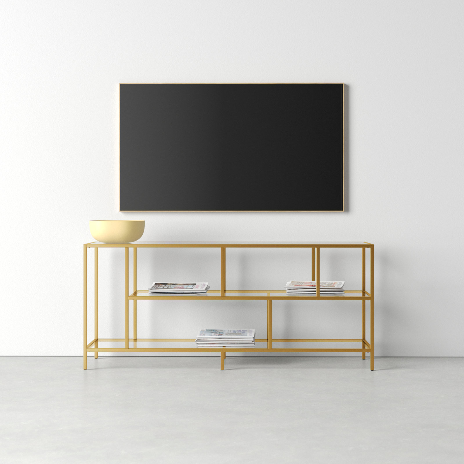Wylan 55'' Media Console, Brass