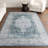 Prairie Medallion SplashGuard Machine Washable Area Rug-1594299440