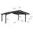 Palram - Canopia Sydney 19 Ft. x 19 Ft. x 9 Ft. Apex Wave Double Carport Aluminum Metal Frame and Polycarbonate Panels for Outdoor Car, Truck, RV, Trailer, Boat Storage Black/Solar Gray
