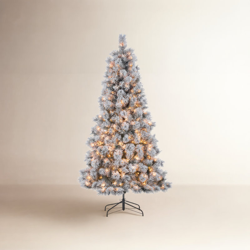Lighted Artificial Pine Christmas Tree, 6.5'