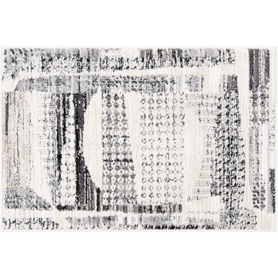 Tapis d'intérieur abstrait gris Mair Henry