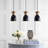 Bullington 3 - Light Black/Brass Gold Kitchen Island Pendant