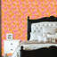 Papier peint adhésif peler et coller en PVC, revêtement mural auto-adhésif amovible avec imprimé floral abstrait rose doux, imperméable pour la décoration intérieure - rouleau