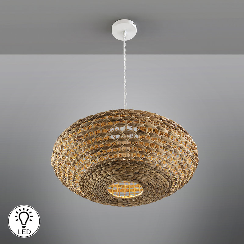 Amberlynn 1 - Light Natural Finish Sphere Pendant
