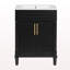Meuble-lavabo 24 po avec lavabo intégré en céramique, meuble-lavabo à 2 portes et meuble-lavabo simple pour petite et moyenne salle de bain-601747536