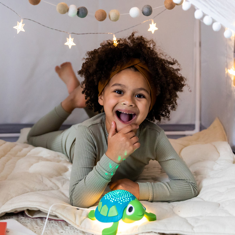 Green Turtle White Noise Machine with Star Projector
