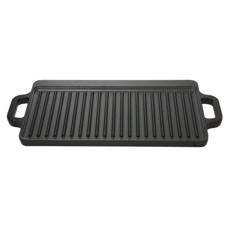 Starcraft 9 in. Cast Iron Rectangular Grill and Griddle Pan
