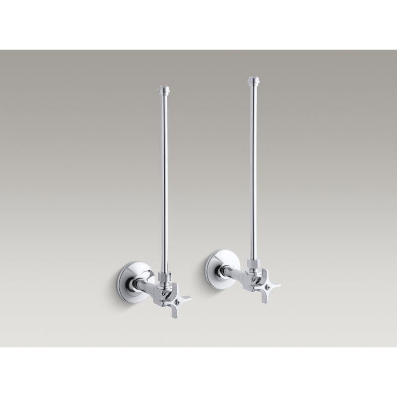 Angle Supplies with Stop, Polished Chrome