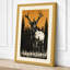 Deer in Silhouette Rustic - Wrapped Canvas-166350219-166350228