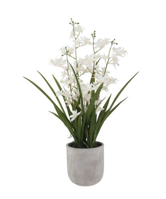 26" Artificial White Orchid in Vanda Pot
