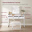 Sagar Dressing Table with Mirror And Stool Vanity Desk Bedroom Furniture-785190005