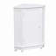Armoire de salle de bain, armoire de rangement de coin triangulaire avec tablette réglable-987915747