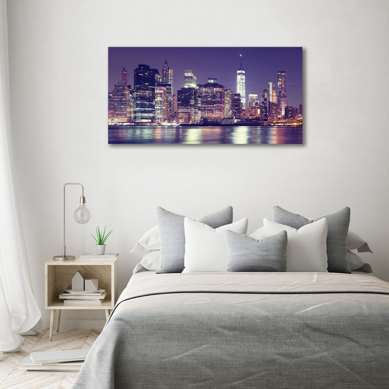 New York By Night - Wrapped Canvas Print