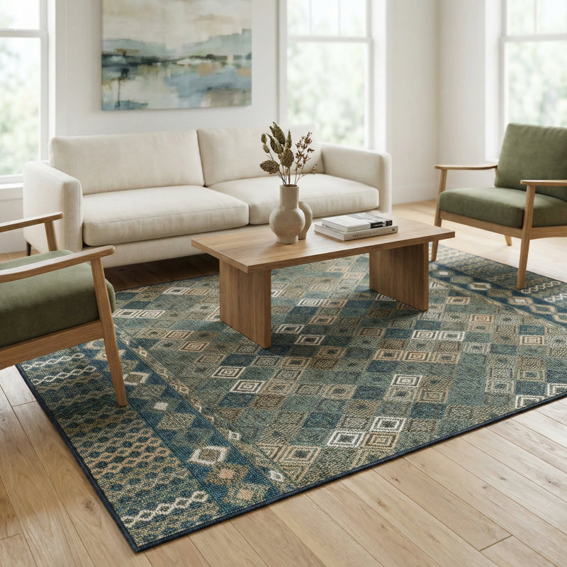 Tapis d'extérieur Jacole Offee, Rectangle 6 pi x 9 pi