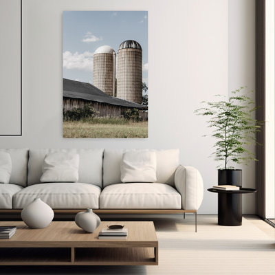 Art contemporain, paysage de ferme debout sur une ferme