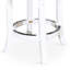Tabouret de bar 30 po au fini blanc, siège en cuir noir, fabriqué pour durer, tabouret pivotant, siège noir, structure en bois massif, rotation à 360 °-1147263318