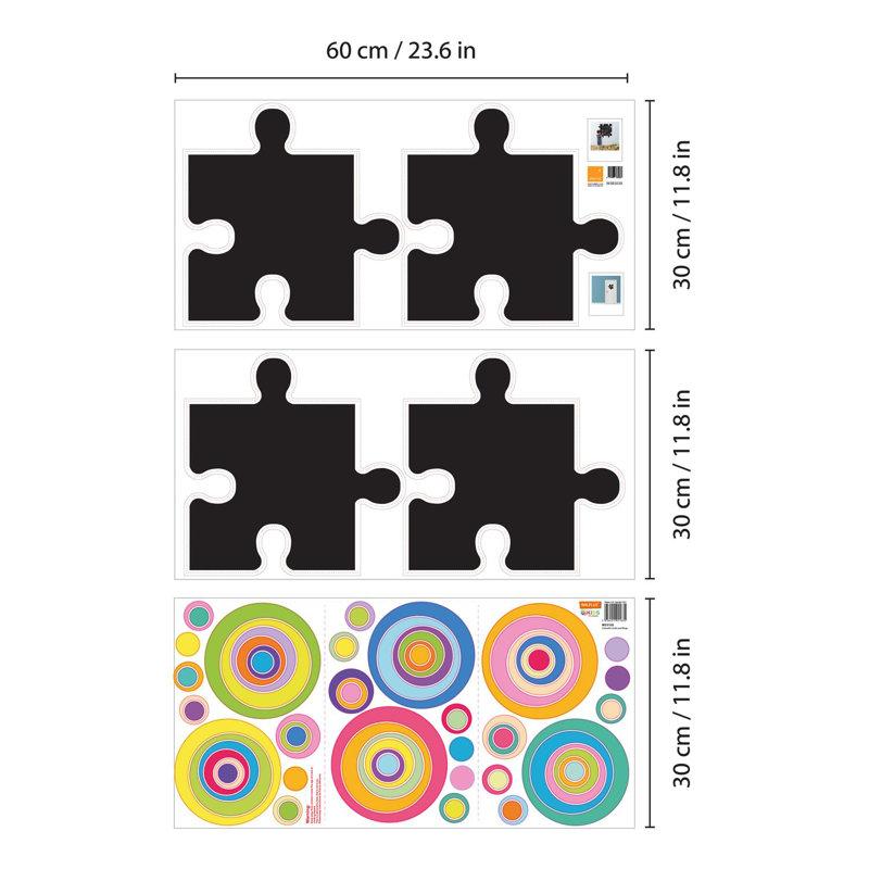 Abstract Chalkboard & Whiteboard Decals