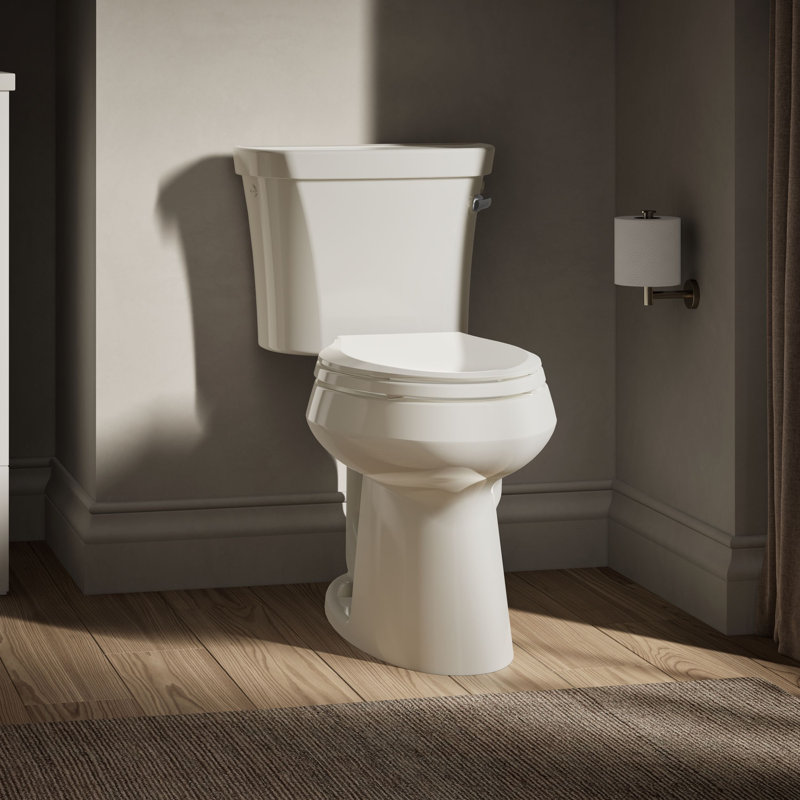 Highline™ 1.28 GPF Water Efficient Elongated Two-Piece toilet (Seat Not Included), Black Black