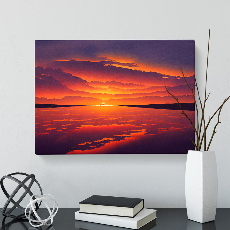 Precious Sunset Seascape - Wrapped Canvas, 35cm H x 50cm W x 3cm D