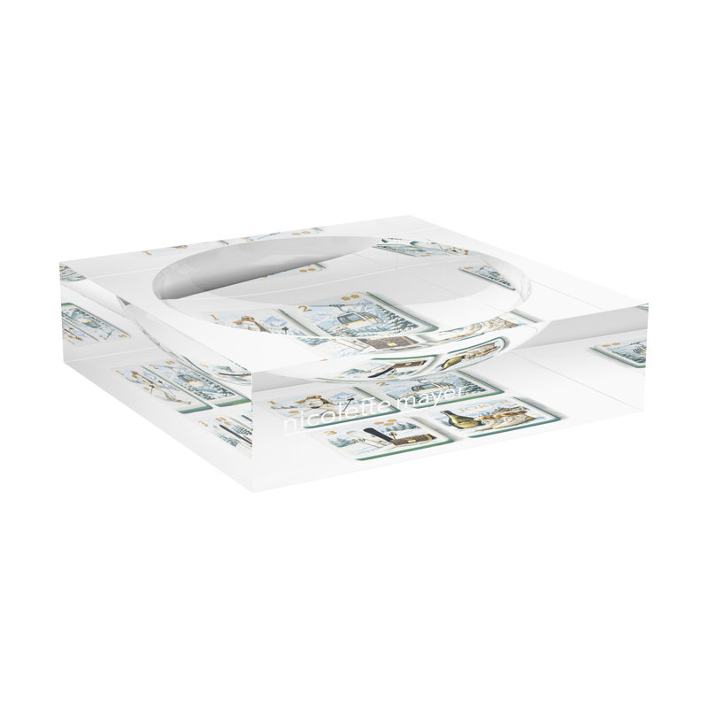 Mahjong Ski Theme Mahj Candy Catchall Dish, 8"W x 8"D x 2"H