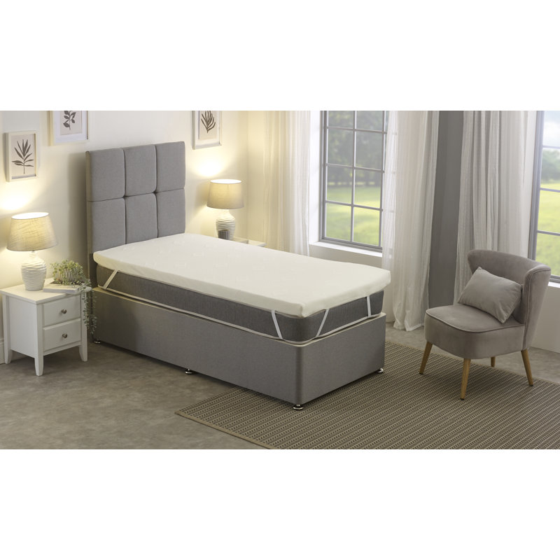 Bundeena White Noise 1" Deep Memory Foam Mattress Topper, Small Single (2'6)