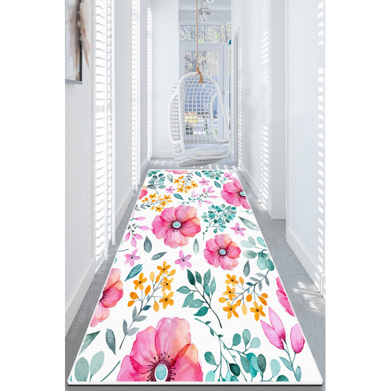 Durable Hall Carpet, 31.5 x 118.1 inches | 100% Polyester, 0.4 in Pile Height | Antibacterial, Non-Slip Base, Machine Washable | Perfect for High-Traffic Areas, Easy Maintenance, Stylish Design