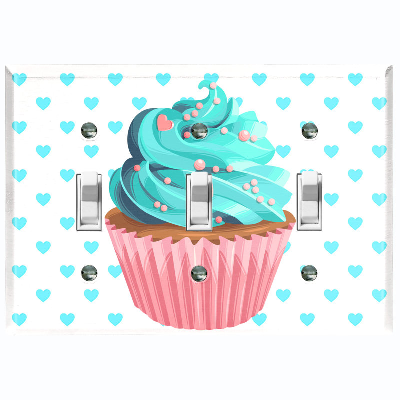 Plaque murale interrupteur à bascule Cupcake
