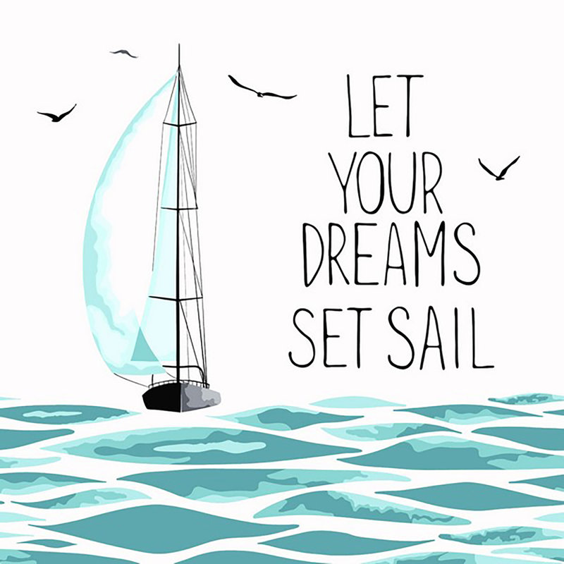 16" x 16" Outdoor Throw Pillow (Set of 2), Dreams Set Sail
