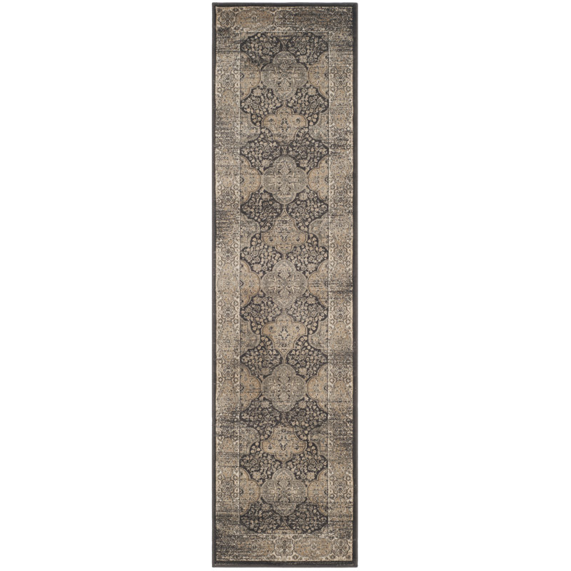 Tapis performance oriental rétro Lyniya, Tapis de couloir 2 pi 2 po x 12 pi