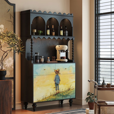French retro  solid wood sideboard