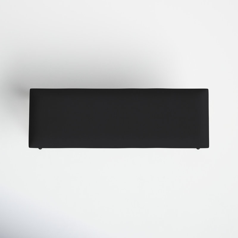 Bolivia Linen Upholstered Bench, Black