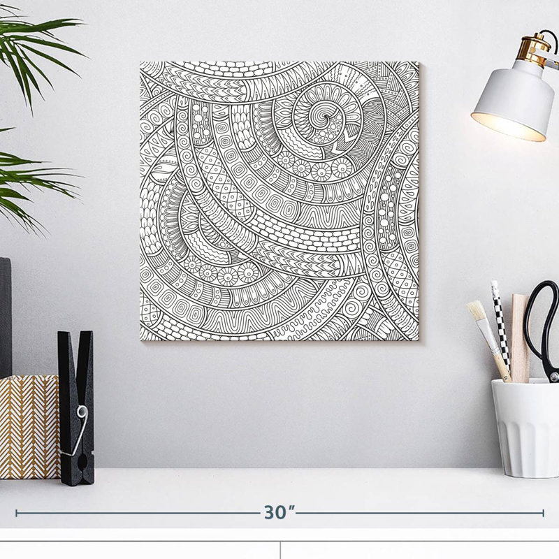 Tourbillons Kerner Zentangle, H 16 po x l 16 po