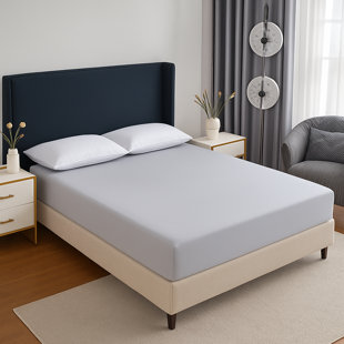 Extra Deep Pocket Fitted Sheet, Hotel Luxury, Super Soft & Wrinkle-Resistant With Corner Straps